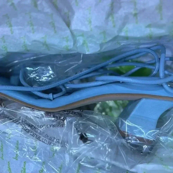 Sam Edelman Fae Sky Blue Leather Sandal NWT - Picture 7 of 7